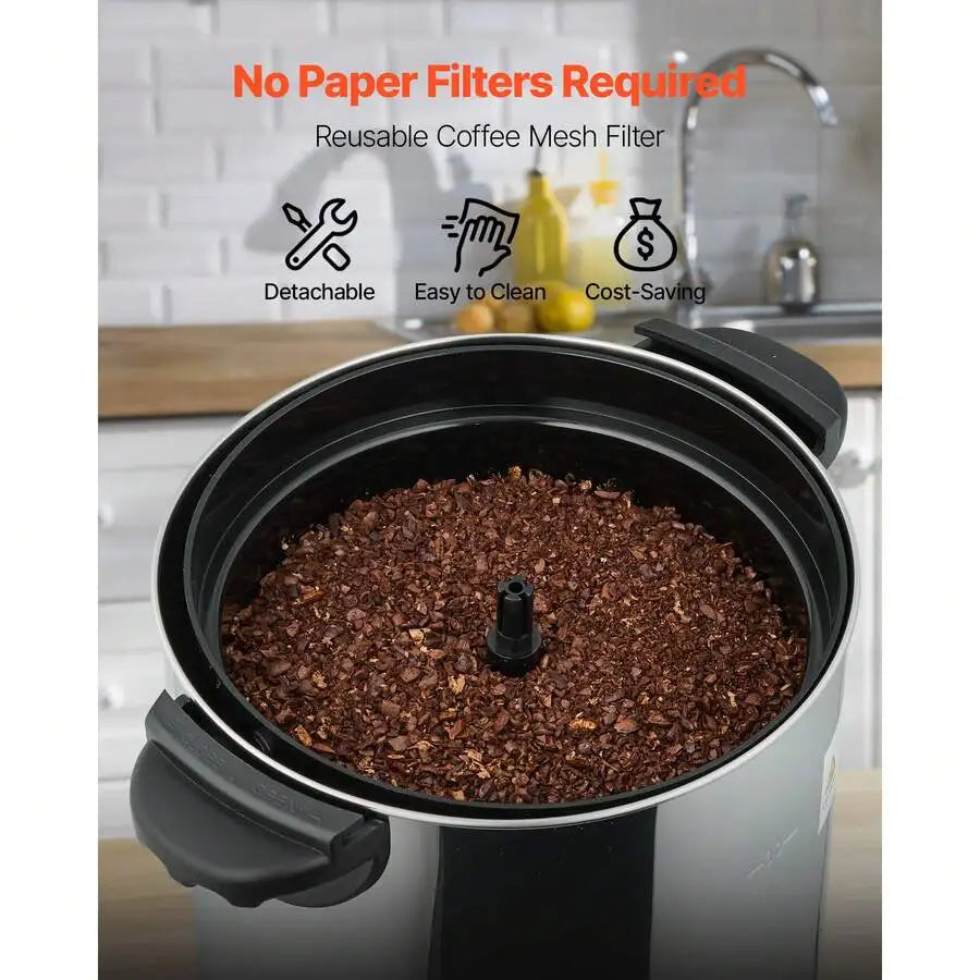 Commercial Coffee Urn, Cup L Hot Beverage Dispenser With Dripless — product view 3
