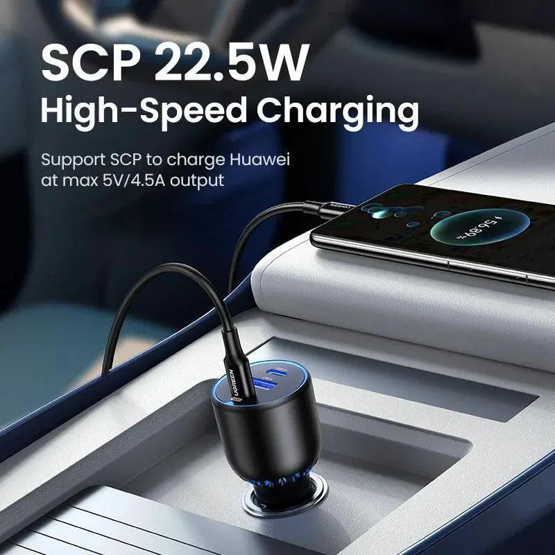 UGREEN 130W USB C Car Charger For iPhone Fast Charging