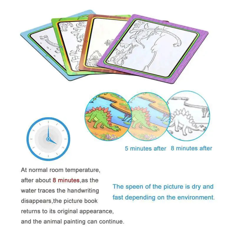 Magical Water Drawing Book Reusable Coloring Toy For Kids