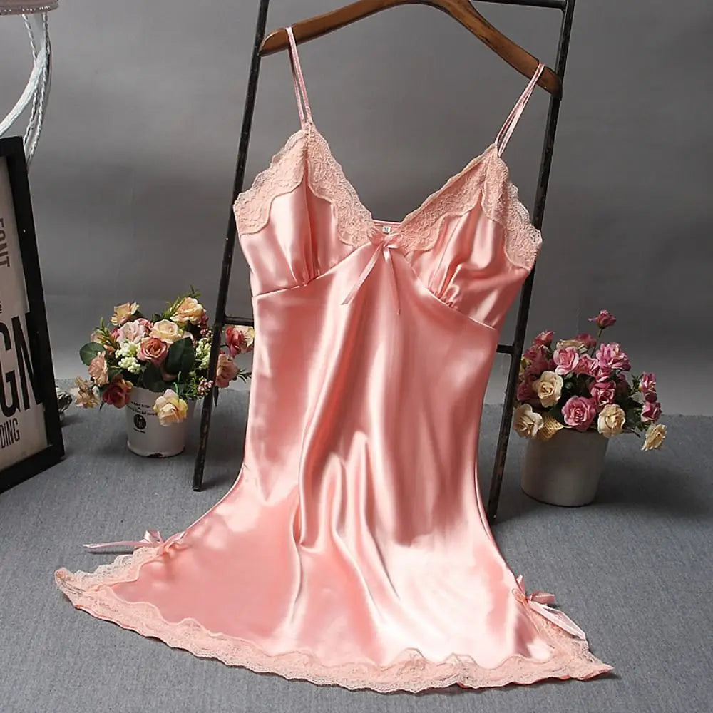Women Lace Patchwork Sleep Nightdress