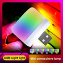 Mini USB LED Night Light Colorful Lighting Options USB Ports