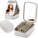 Rechargeable LED Makeup Mirror Portable Travel Case Light