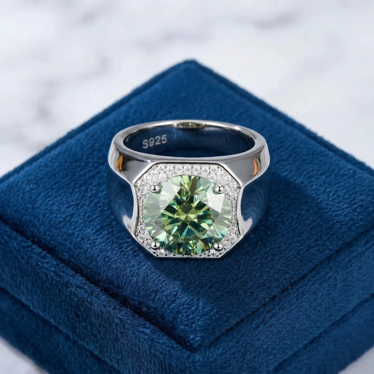 Unisex Sterling Silver Moissanite Ring — product image 4