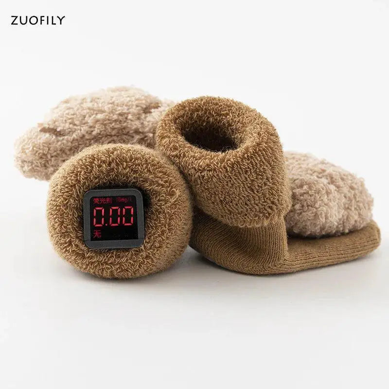 Charming Bear Themed Cotton Baby Socks Non Slip Wear