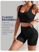 Yoga Set for Women Fitness Seamless Ribbed 2-Piece