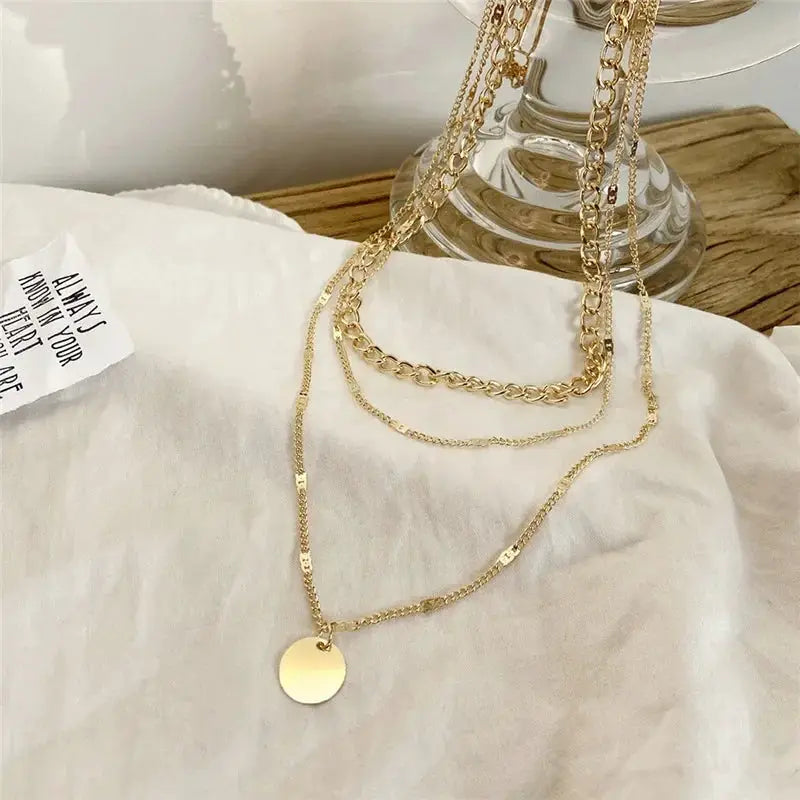 Vintage Necklace On Neck Chain For Women Layered Jewelry