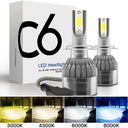 2x H7 LED H11 H4 Hi/Lo Car Headlight Bulbs 3000K 6000K