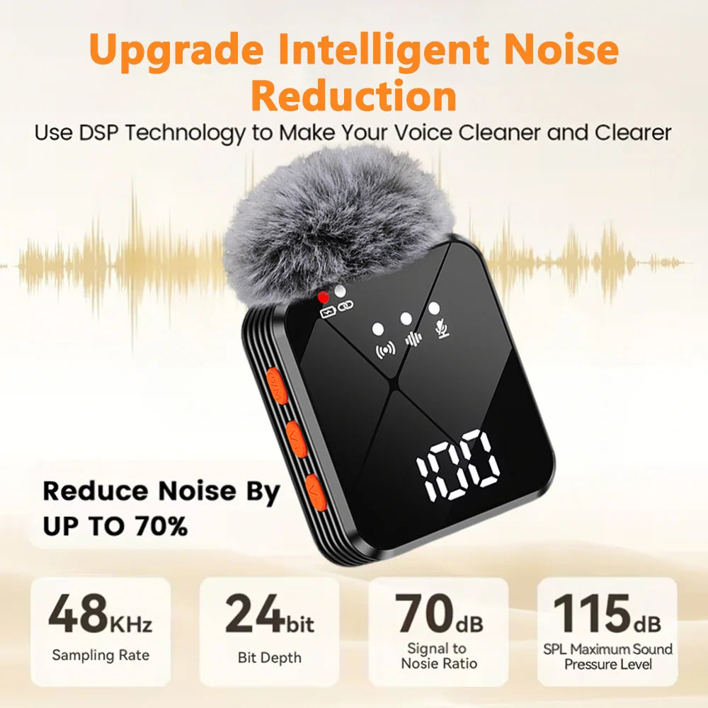 Wireless Lavalier Microphone Smart Noise