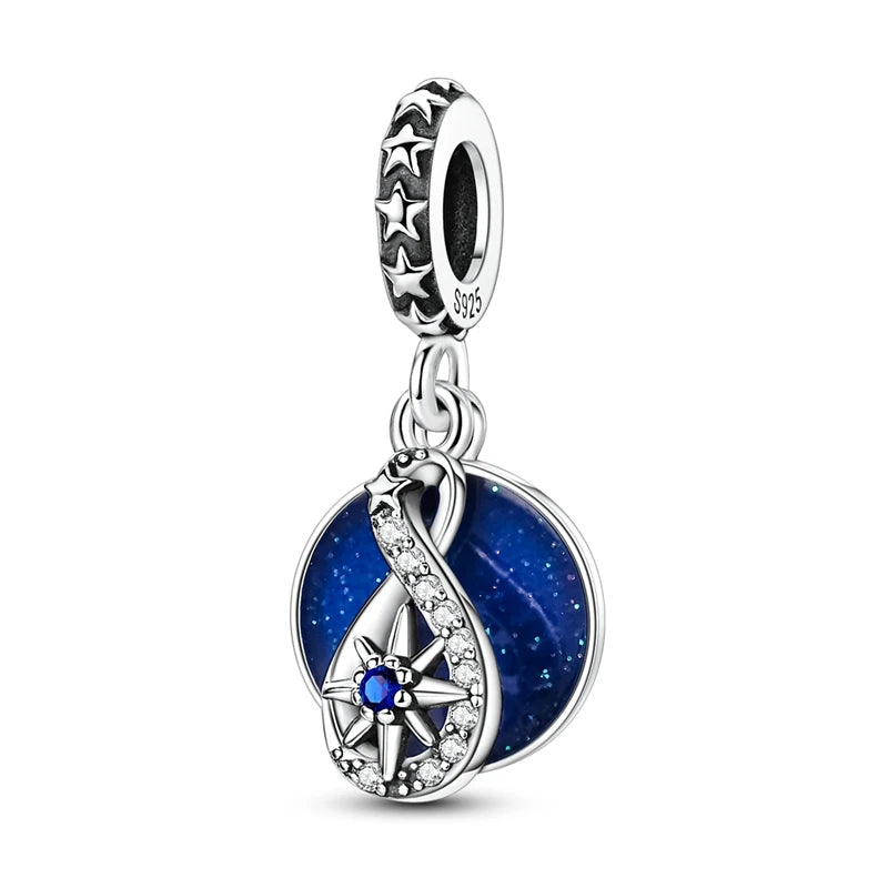 Sterling Silver Charm Beads Rose