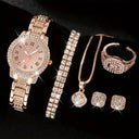 Ladies Alloy Watch - Elegant Quartz Crystal Band