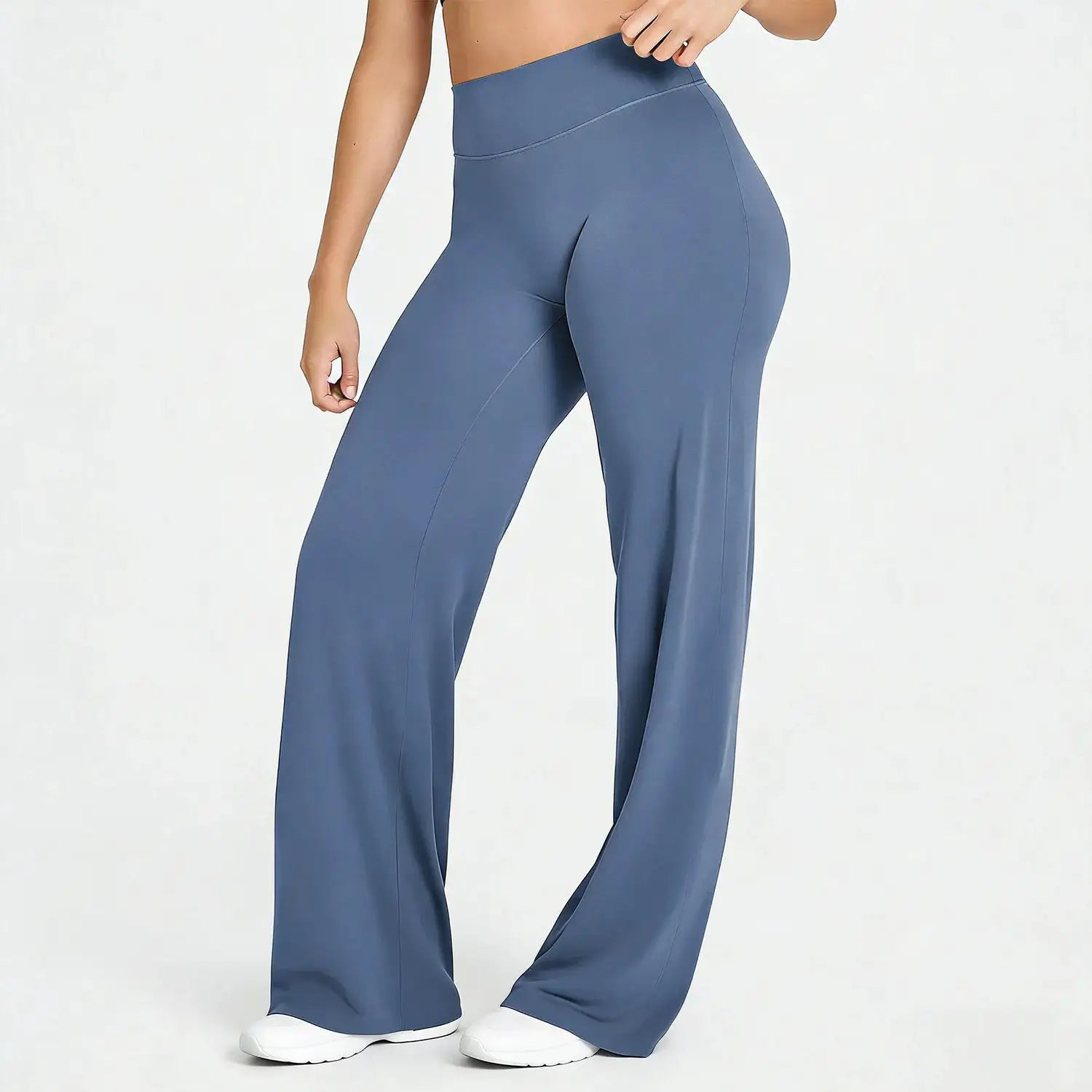 High Waisted Straight Leg Yoga Pants for Women, Naked Feeling Butt Lifting Loose Fit Workout Trousers, Slimming Gym Pants