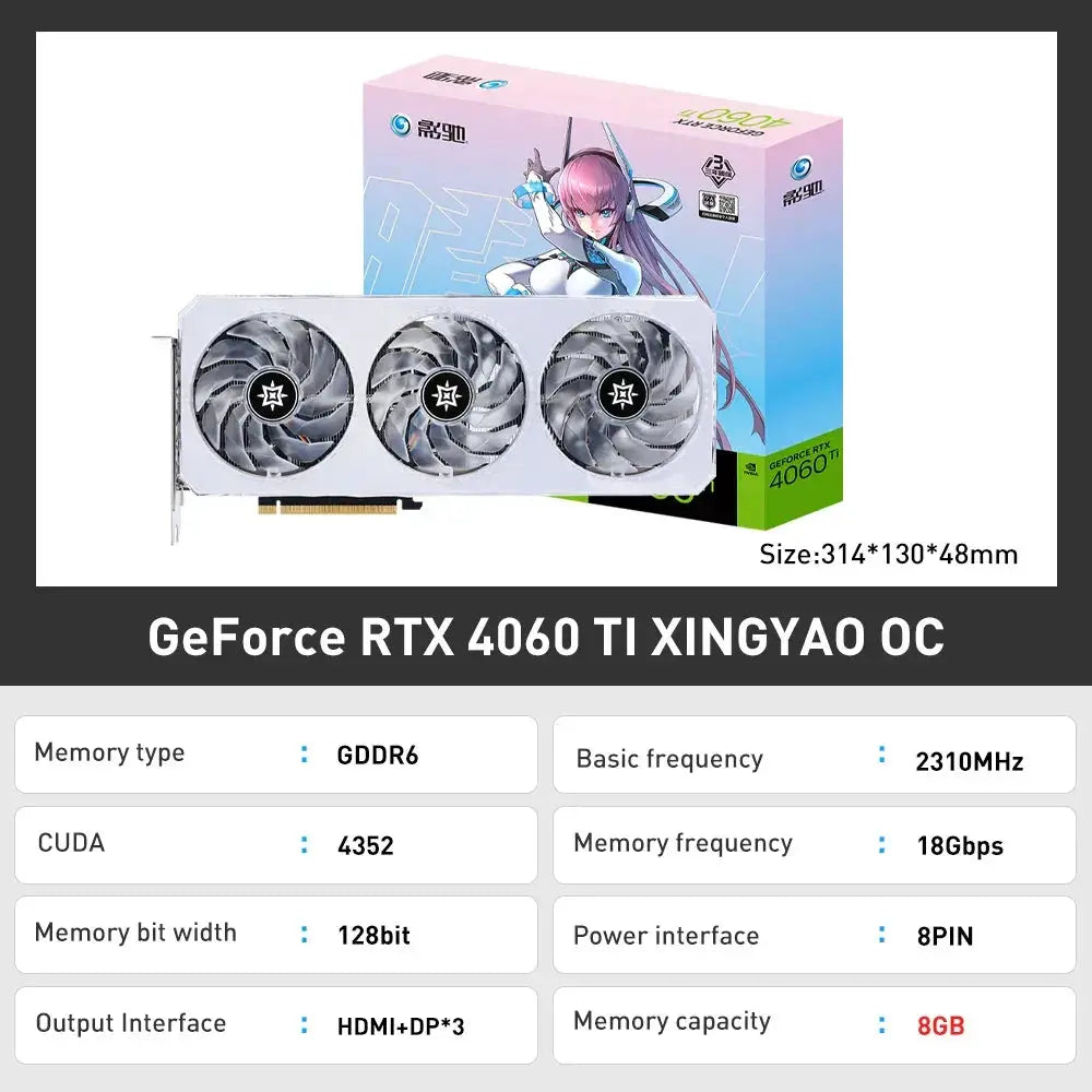 Galaxy RTX 4060 Graphics Card GDDR6 8GB 128 Bit GPU