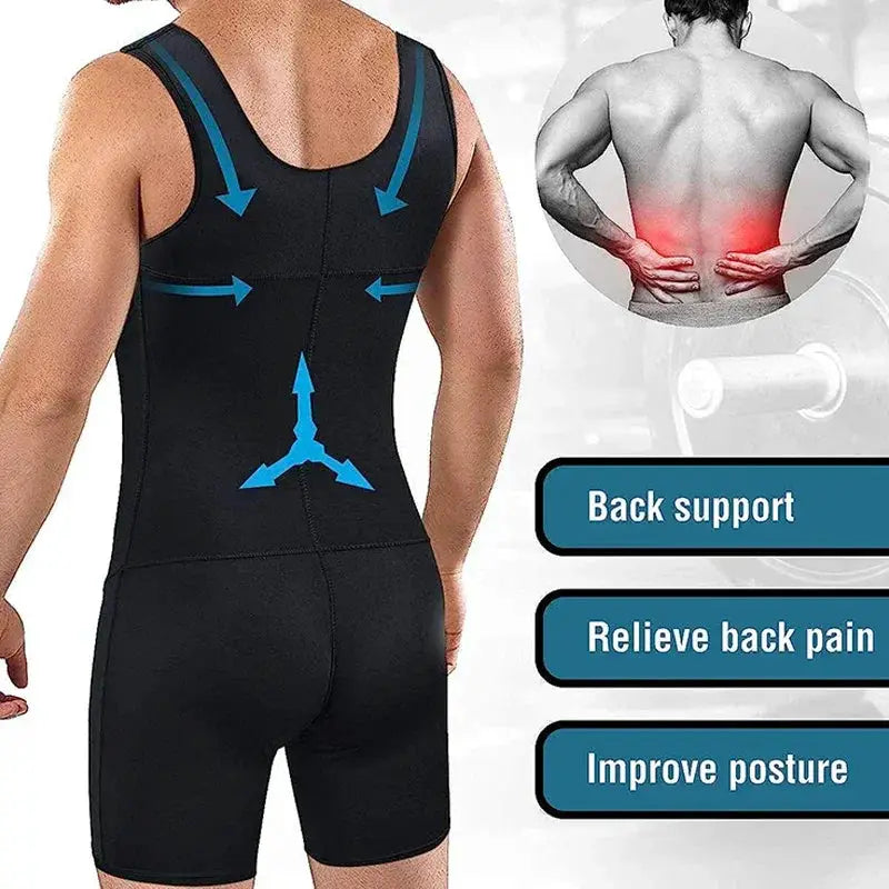 Mens Slimming Bodysuit For Tummy Control And Weight Loss