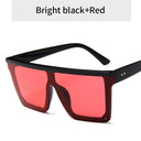 Unisex Vintage Flat Top Sunglasses with UV400 Protection