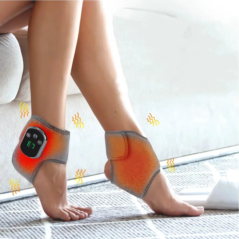 3-in-1 Rechargeable Ankle & Foot Massager 3 Vibration Mode Ankle Massager Foot Revive Massager for Pain Relief &
