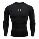 Men Running Compression T-Shirt Long Sleeves Athletic Tops