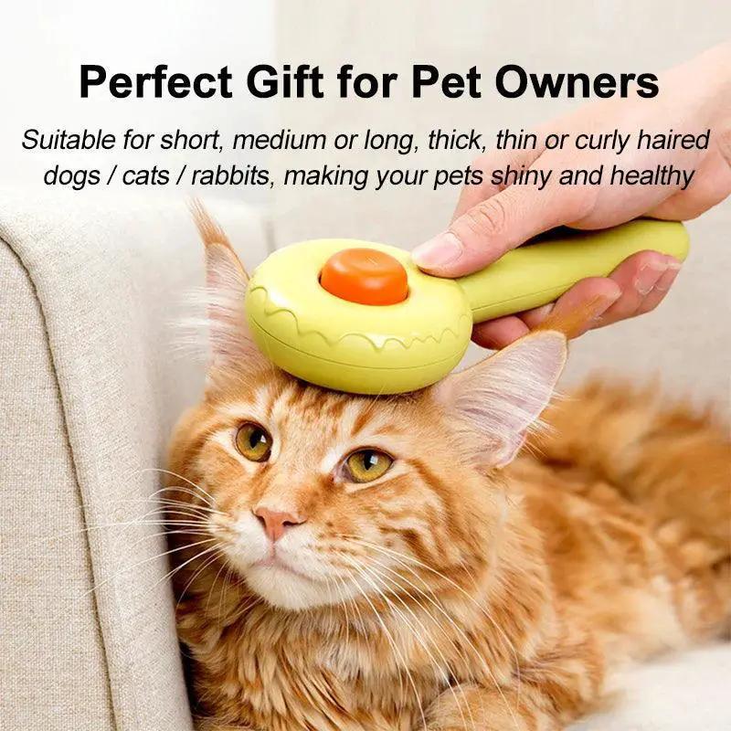 Hamburger Cat Brush Comb Ultimate Hairball Grooming Tool