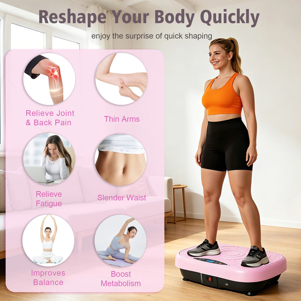 Portable Vibration Plate Exercise Machine Whole Body Workout — product view 3