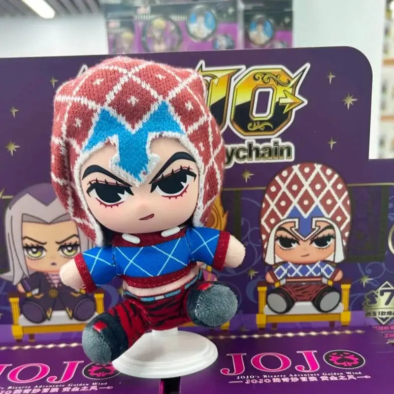 Original Eaki JoJo's Bizarre Adventure Golden Wind Plush Blind Box Mystery Figure Keychain Collectible Toy Gift For Anime Fans