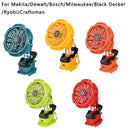 Portable Clip Fan for 18V Lithium Batteries USB Powered