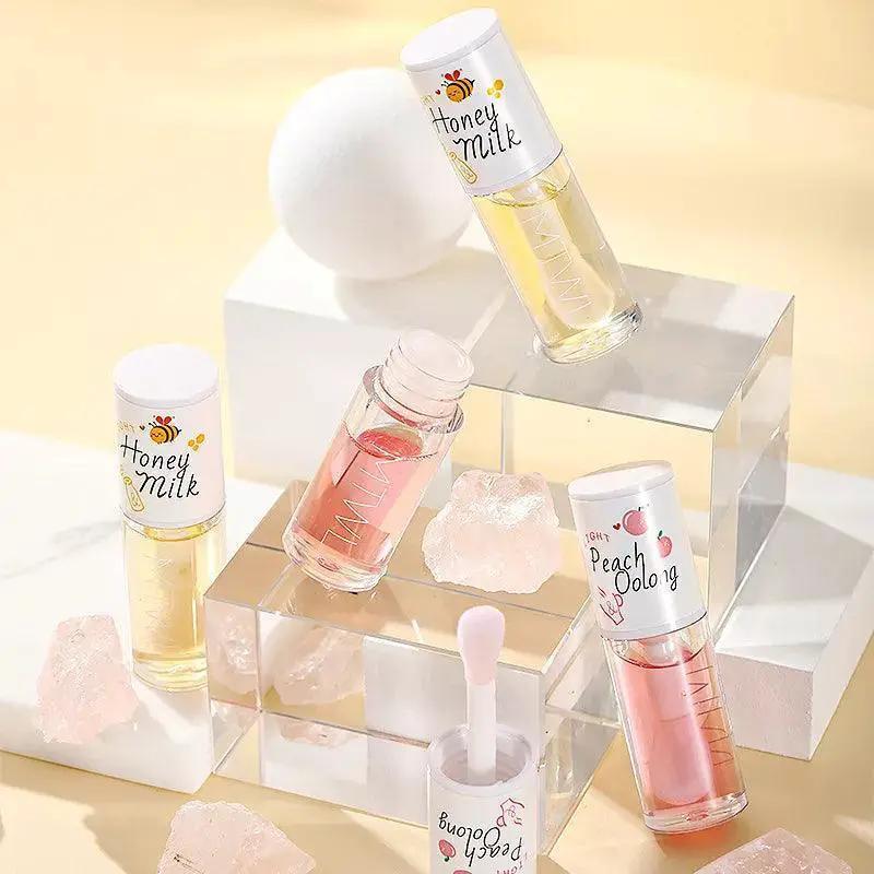 Peach Lip Oil Hydrating Lip Serum For Plump Lips 15ml