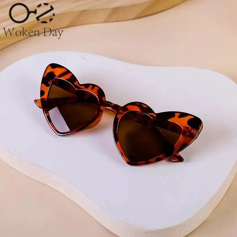 Kids Cartoon Heart Sunflower UV400 Round Sunglasses