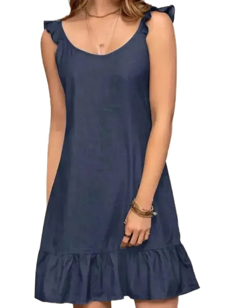 Denim Sundress for Women Flattering Fit — product view 1