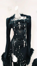 Statement Beaded Dress for Streetwear