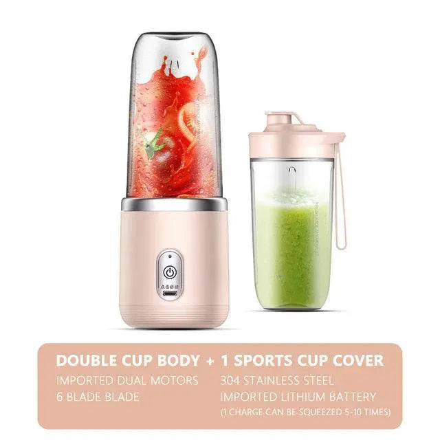 6 Blade Portable Juicer Cup USB Smoothie Blender 500ml