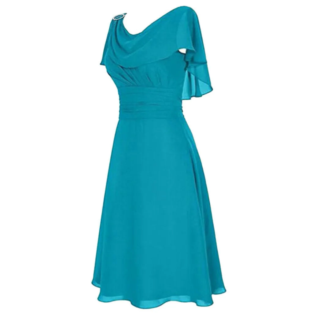 High Waist Chiffon Prom Gown