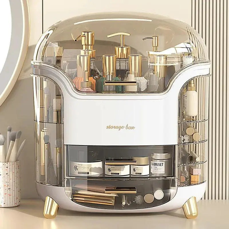 Clear Makeup and Jewelry Organizer Box for Bathroom Storage
