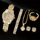Ladies Alloy Watch - Elegant Quartz Crystal Band