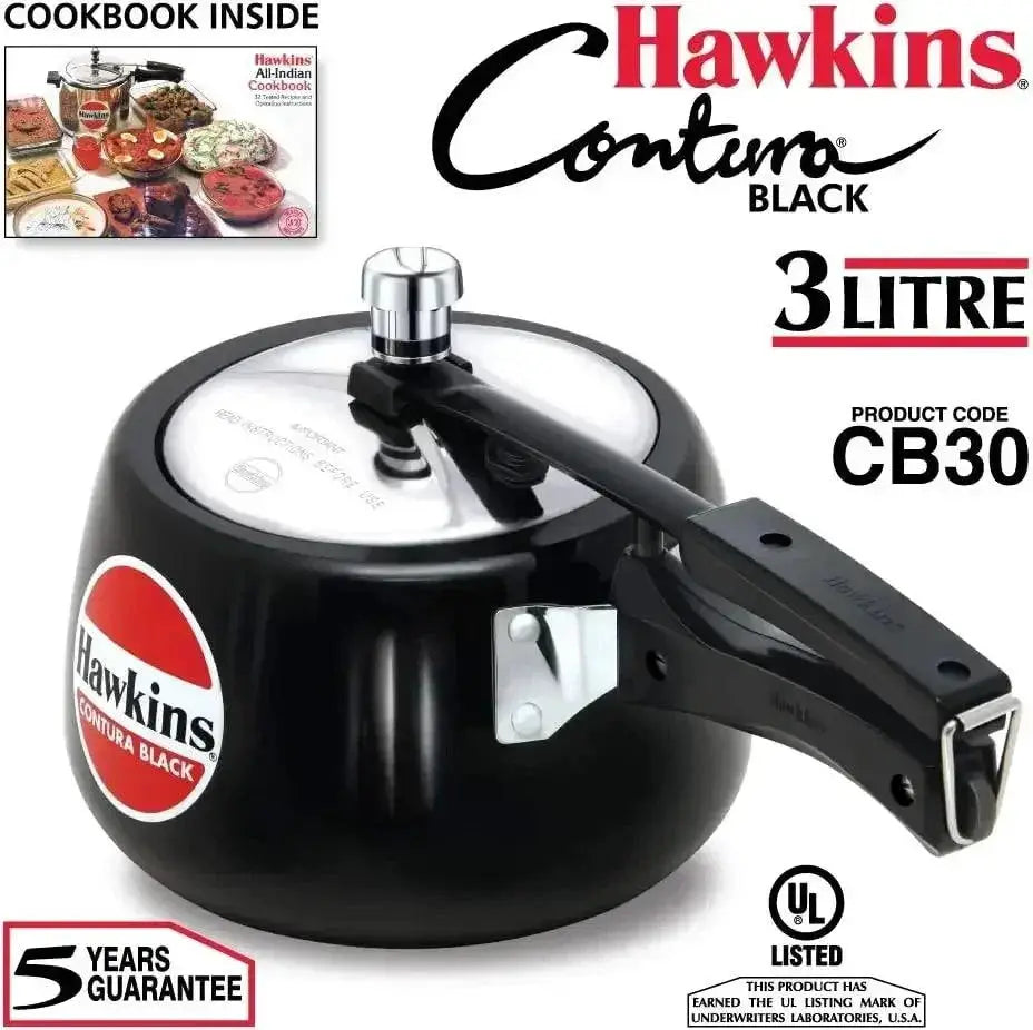 Pressure Cooker 3L Hard Anodised For Efficient Cooking