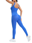 Shapewear Jumpsuits With Built In Bra Bodycon Ribbed Sleeveless Square Necklines