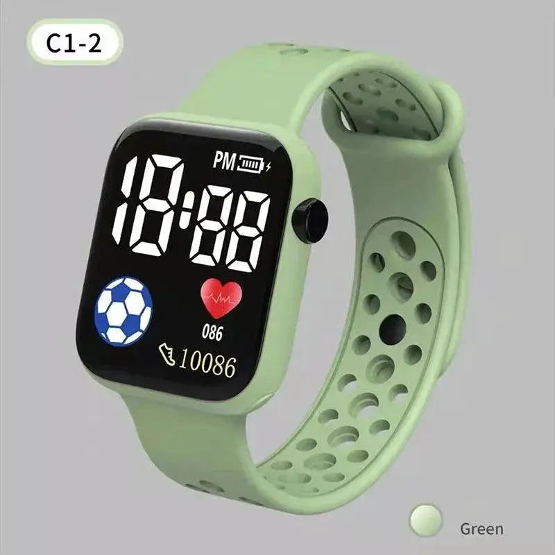 Kids LED Sports Watch Waterproof Silicone Band Timepiece
