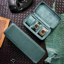 Leather Watch & Jewelry Storage Case Travel Companion