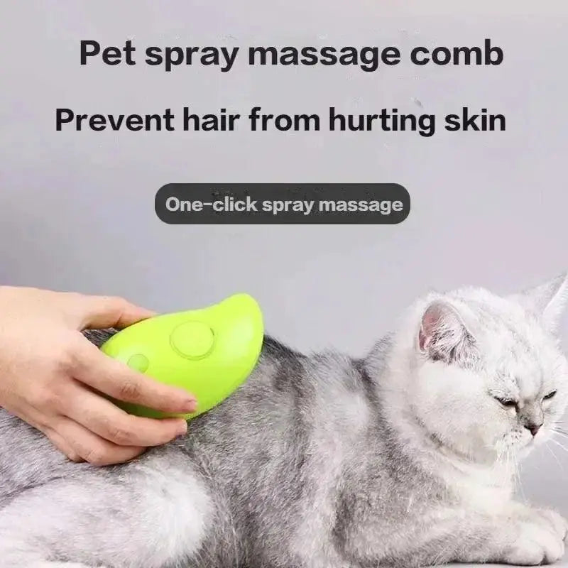 Cat Grooming Comb Electric Spray Massage Brush For Pets