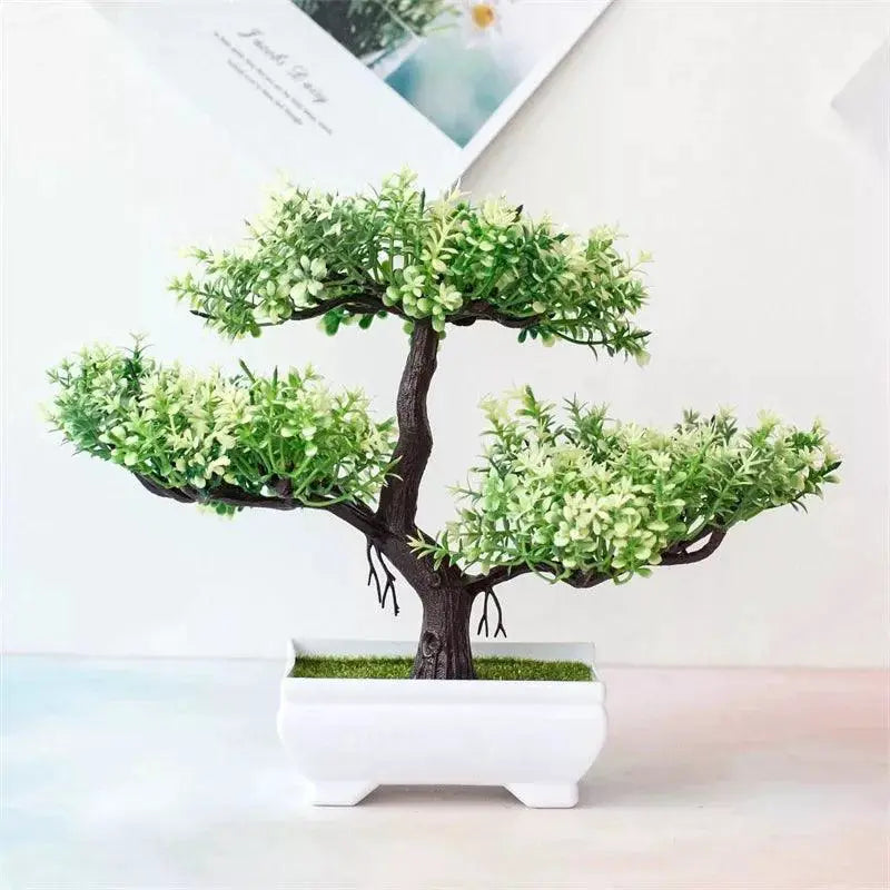 Artificial Bonsai Plant Set for Home Office and Hotel Decor