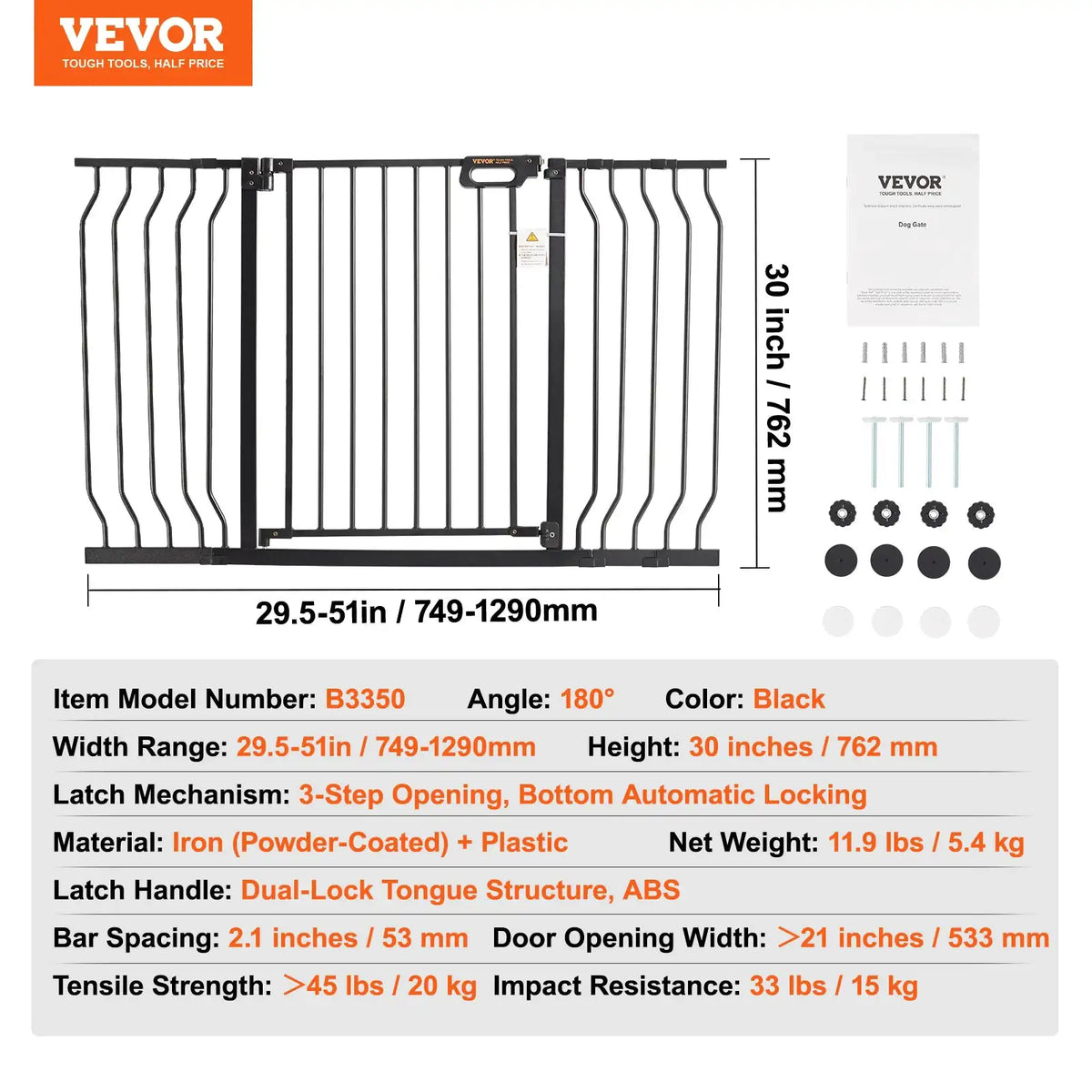No Drill Pressure Mount Pet Gate — product image 11