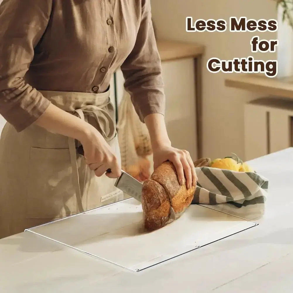 Acrylic Anti Slip Transparent Cutting Board With Lip Kitchen