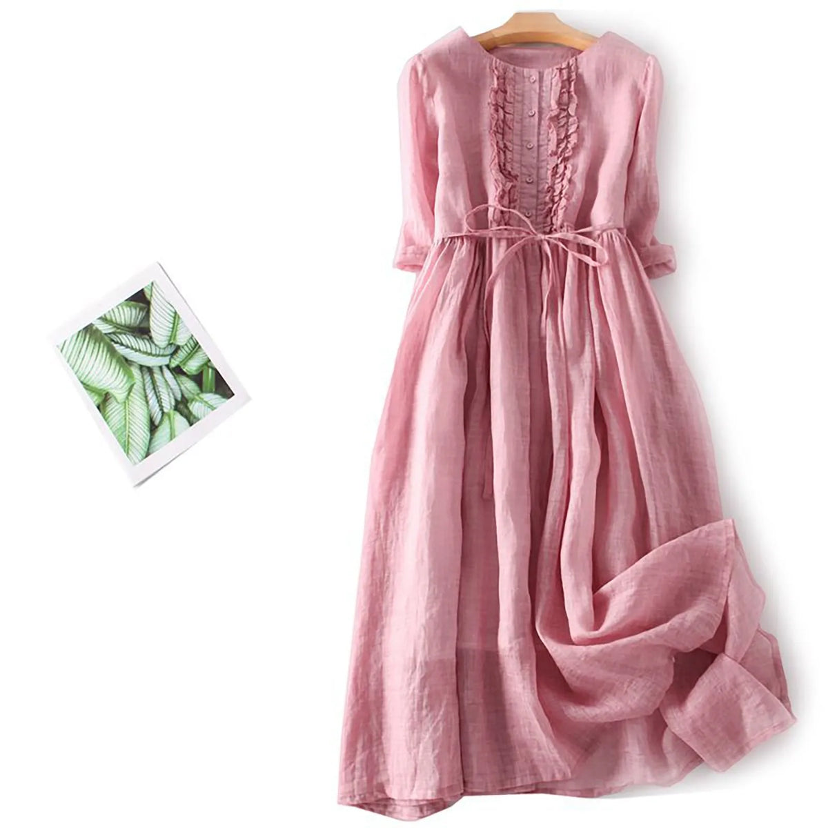 Lapel Button Slim Shirt Dress