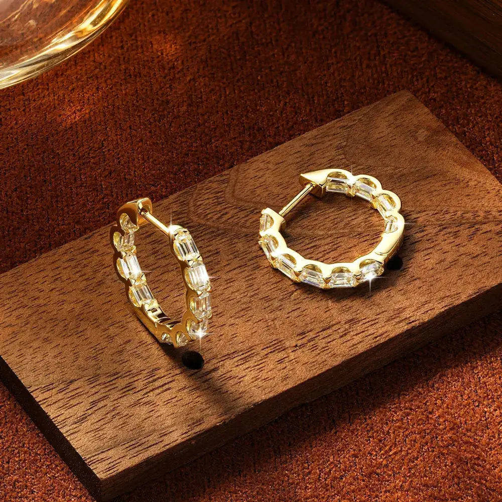 Luxurious Moissanite Hoop Earrings — product image 2