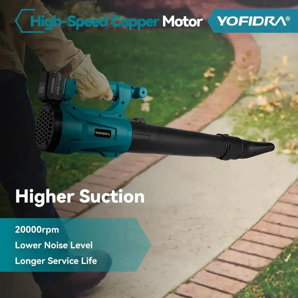 YOFIDRA 2000W Electric Leaf Blower 6 Speed Makita Battery