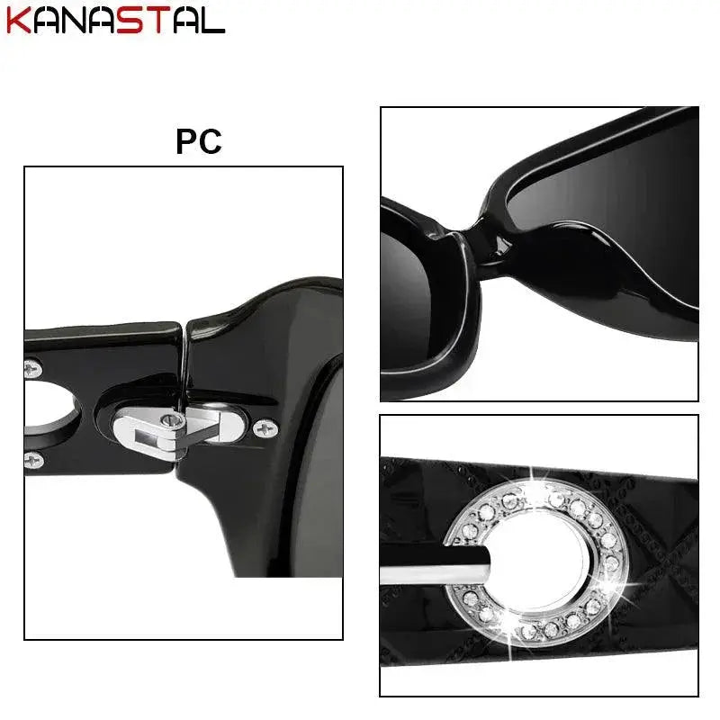 Stylish Womens Polarized UV400 Sunglasses Retro Frame