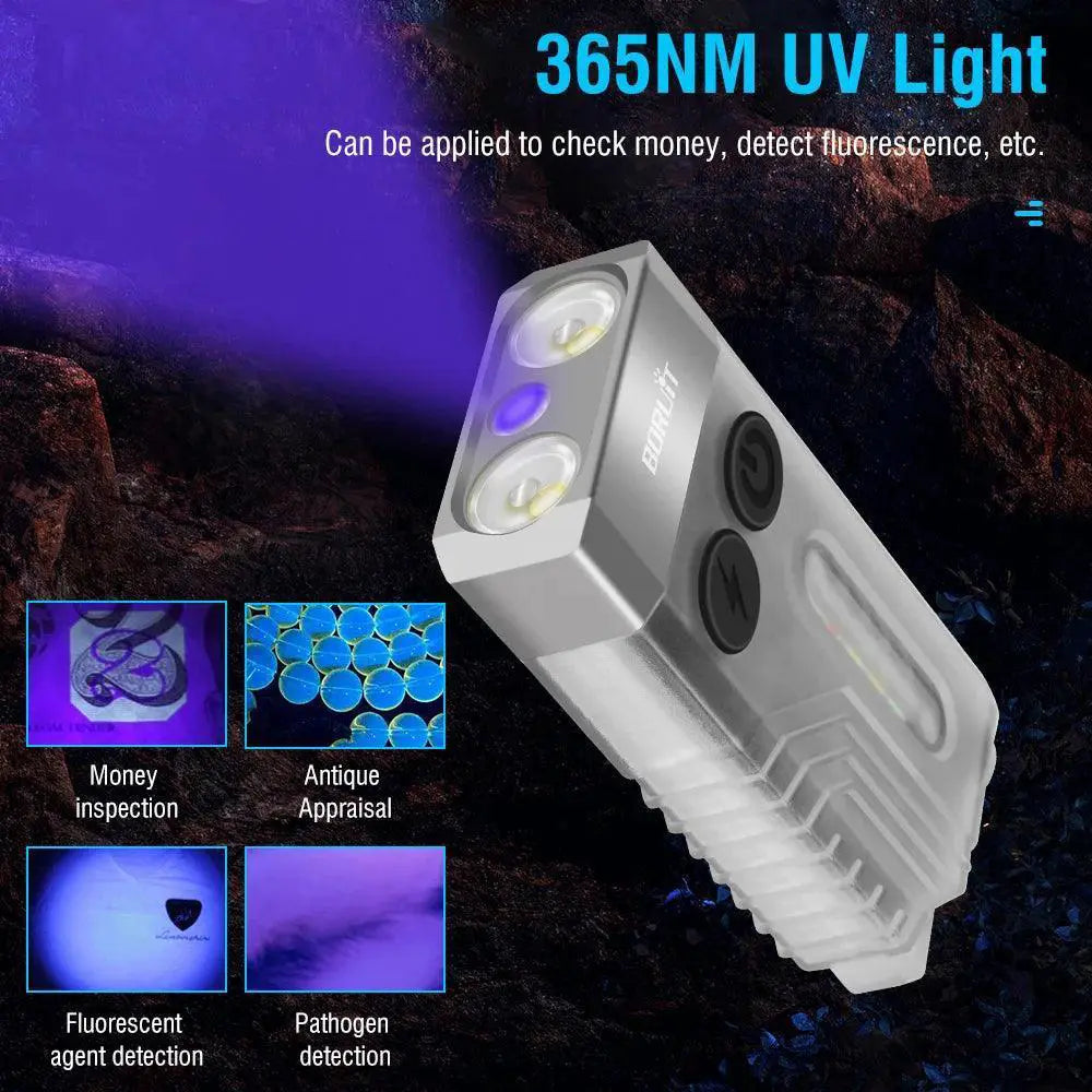 Illuminate Your Path Compact USB Keychain Flashlight