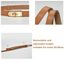 Luxury Leather Waist Belt for Women's Elegant Fashion Accessory