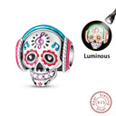 Sterling Silver Halloween Luminous Skull