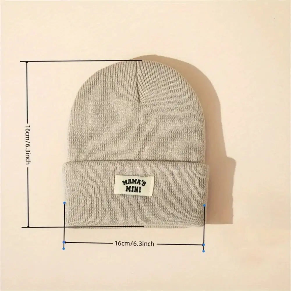 4Pcs New Kids Solid Color Warm Knitted Cap Children Autumn Winter Caps for Baby Boys Girls Brimless Hat Beanie
