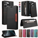 Magnetic Leather Case - Secure Wallet Flip