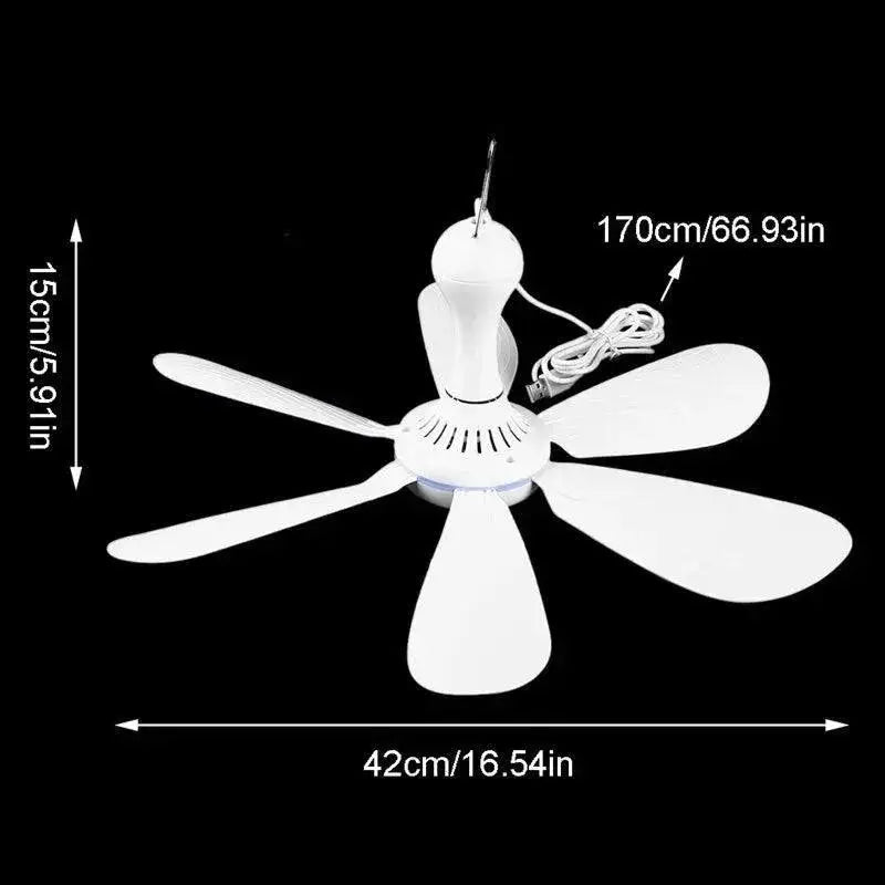 USB Ceiling Fan Portable Silent Cooling Solution Compact